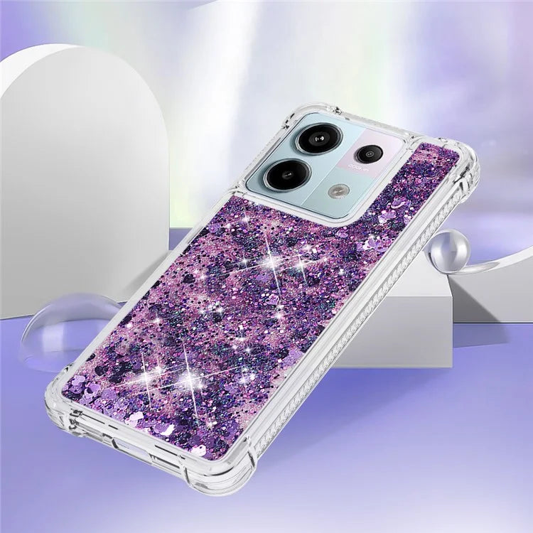 YB Quicksand Series-1 For Xiaomi Redmi Note 13 Pro 5G / Poco X6 5G Case Sequins Quicksand TPU Phone Cover