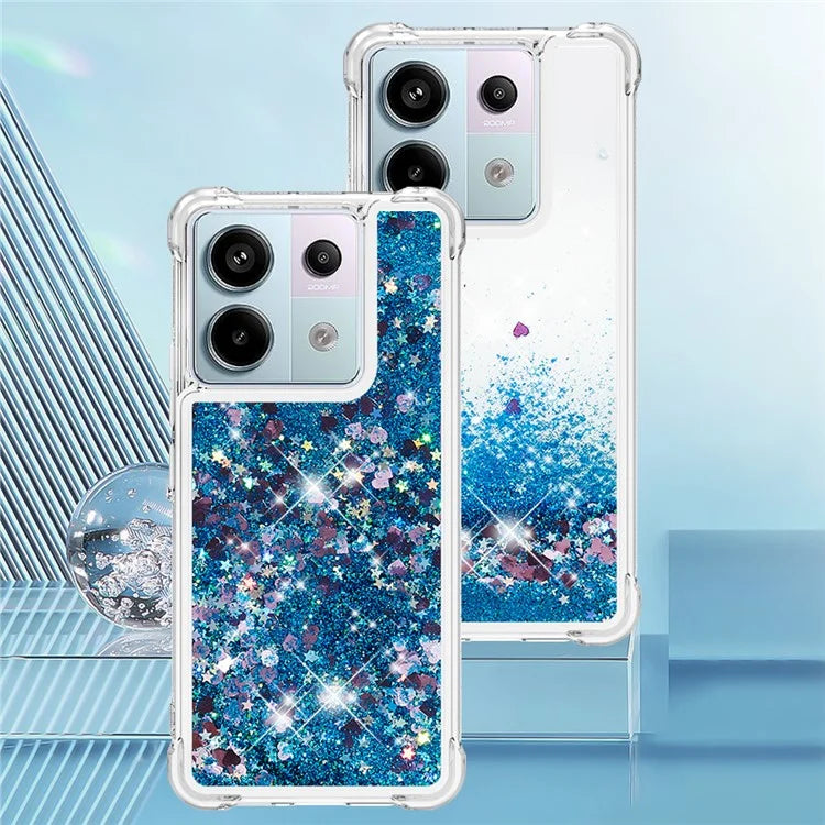 YB Quicksand Series-1 For Xiaomi Redmi Note 13 Pro 5G / Poco X6 5G Case Sequins Quicksand TPU Phone Cover