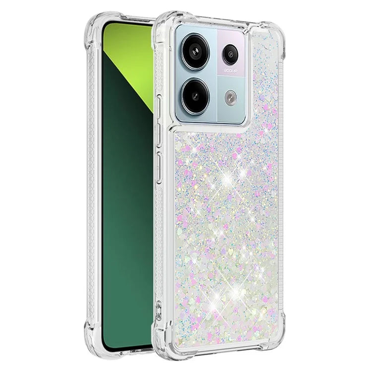 YB Quicksand Series-1 For Xiaomi Redmi Note 13 Pro 5G / Poco X6 5G Case Sequins Quicksand TPU Phone Cover