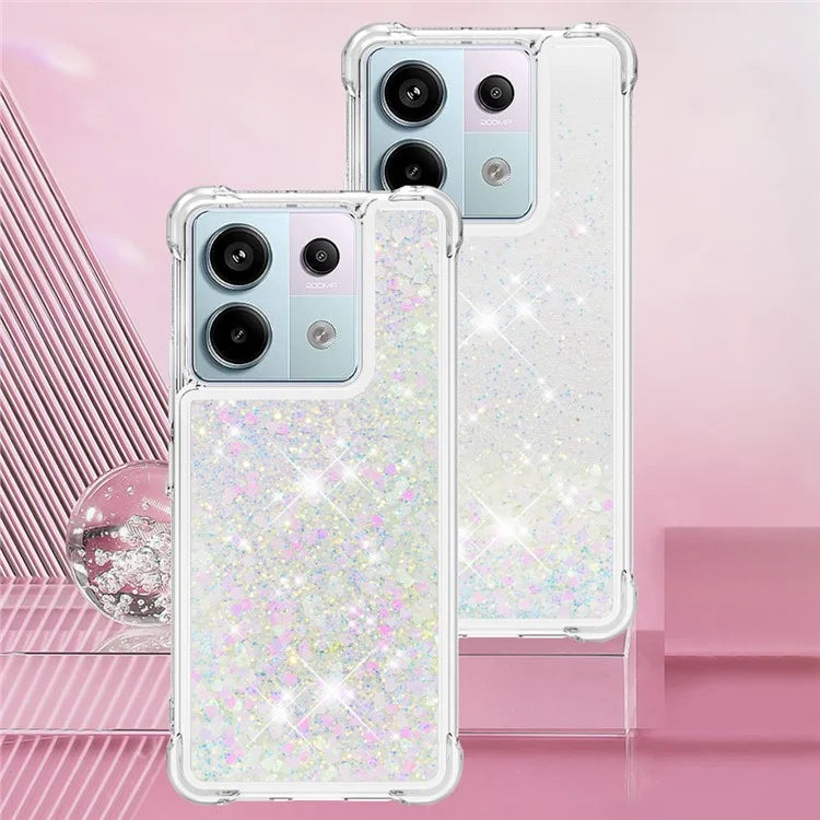 YB Quicksand Series-1 For Xiaomi Redmi Note 13 Pro 5G / Poco X6 5G Case Sequins Quicksand TPU Phone Cover