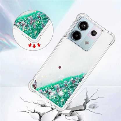 YB Quicksand Series-1 For Xiaomi Redmi Note 13 Pro 5G / Poco X6 5G Case Sequins Quicksand TPU Phone Cover