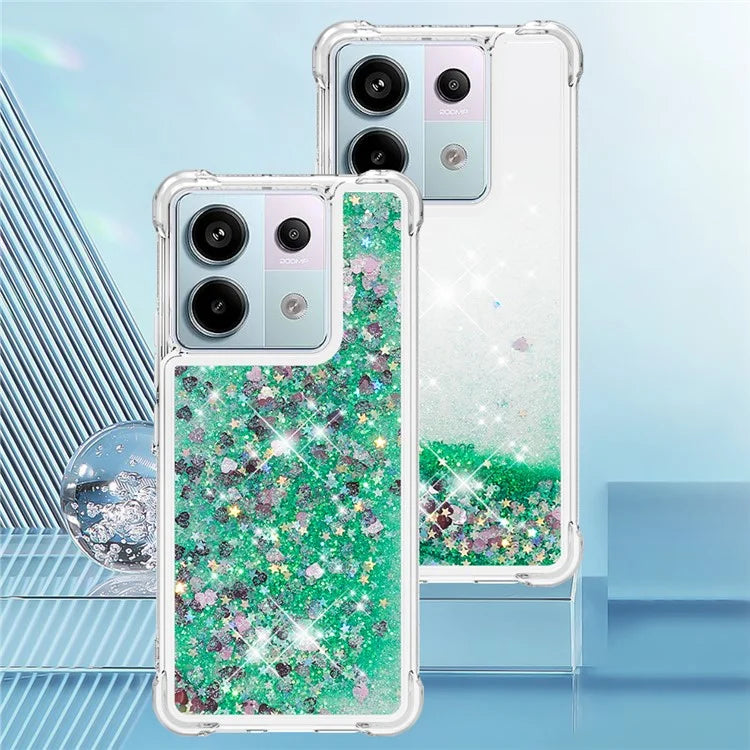 YB Quicksand Series-1 For Xiaomi Redmi Note 13 Pro 5G / Poco X6 5G Case Sequins Quicksand TPU Phone Cover