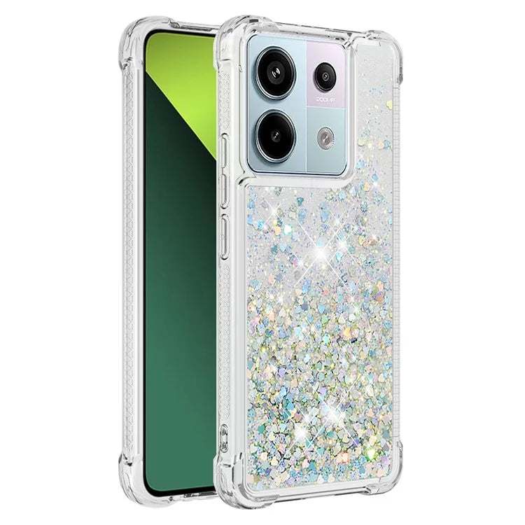 YB Quicksand Series-1 For Xiaomi Redmi Note 13 Pro 5G / Poco X6 5G Case Sequins Quicksand TPU Phone Cover