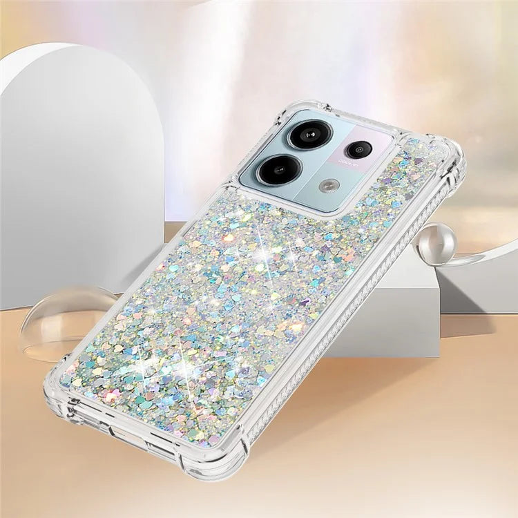 YB Quicksand Series-1 For Xiaomi Redmi Note 13 Pro 5G / Poco X6 5G Case Sequins Quicksand TPU Phone Cover
