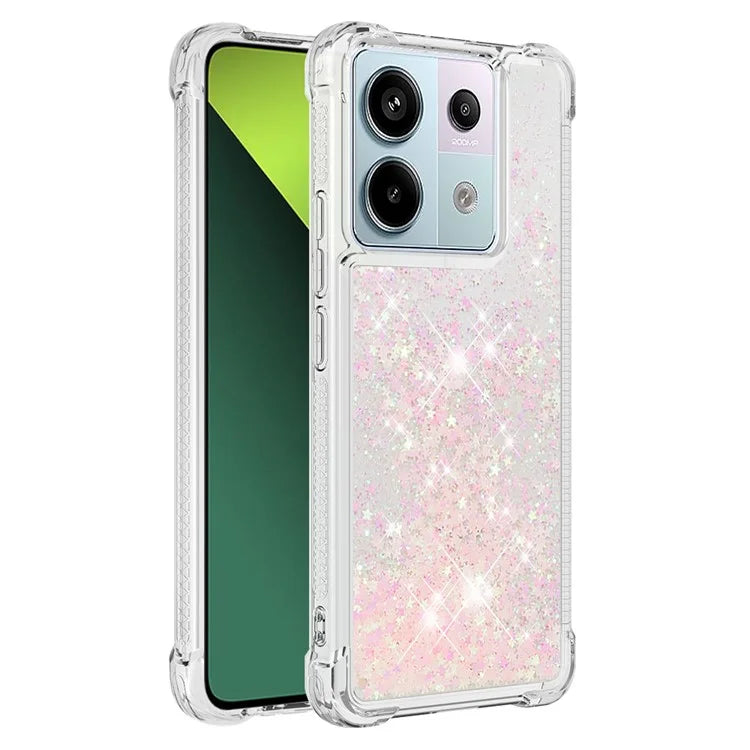 YB Quicksand Series-1 For Xiaomi Redmi Note 13 Pro 5G / Poco X6 5G Case Sequins Quicksand TPU Phone Cover