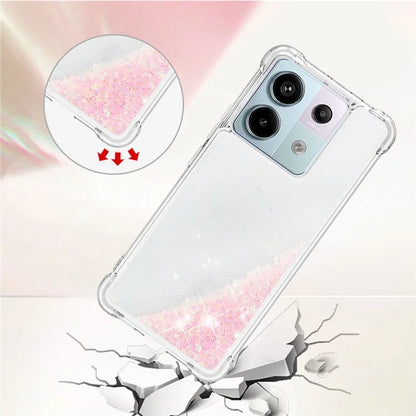 YB Quicksand Series-1 For Xiaomi Redmi Note 13 Pro 5G / Poco X6 5G Case Sequins Quicksand TPU Phone Cover