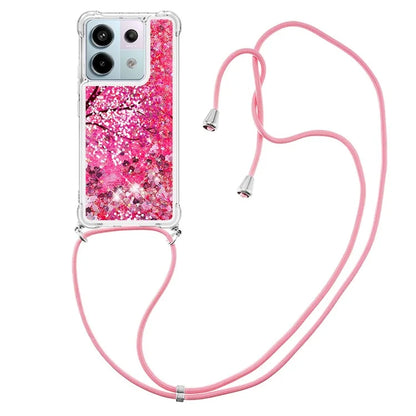 YB Quicksand Series-5 For Xiaomi Redmi Note 13 Pro 5G / Poco X6 5G Case Pattern Printing TPU Phone Cover with Lanyard