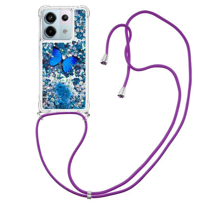 YB Quicksand Series-5 For Xiaomi Redmi Note 13 Pro 5G / Poco X6 5G Case Pattern Printing TPU Phone Cover with Lanyard