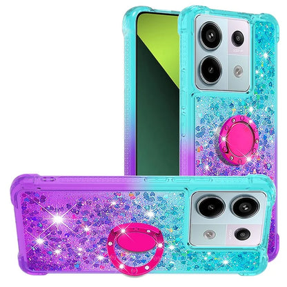 YB Quicksand Series-8 For Xiaomi Redmi Note 13 Pro 5G / Poco X6 5G Kickstand Case Quicksand Phone Cover