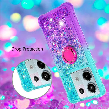 YB Quicksand Series-8 For Xiaomi Redmi Note 13 Pro 5G / Poco X6 5G Kickstand Case Quicksand Phone Cover
