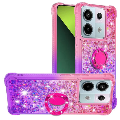 YB Quicksand Series-8 For Xiaomi Redmi Note 13 Pro 5G / Poco X6 5G Kickstand Case Quicksand Phone Cover