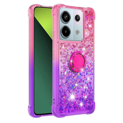 YB Quicksand Series-8 For Xiaomi Redmi Note 13 Pro 5G / Poco X6 5G Kickstand Case Quicksand Phone Cover