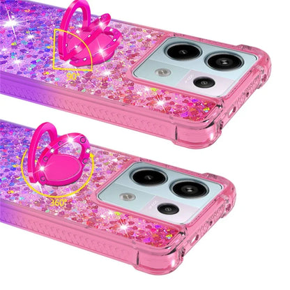 YB Quicksand Series-8 For Xiaomi Redmi Note 13 Pro 5G / Poco X6 5G Kickstand Case Quicksand Phone Cover