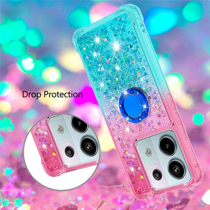 YB Quicksand Series-8 For Xiaomi Redmi Note 13 Pro 5G / Poco X6 5G Kickstand Case Quicksand Phone Cover