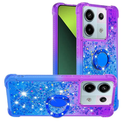 YB Quicksand Series-8 For Xiaomi Redmi Note 13 Pro 5G / Poco X6 5G Kickstand Case Quicksand Phone Cover