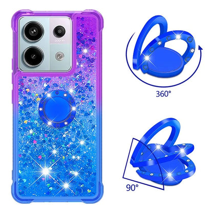 YB Quicksand Series-8 For Xiaomi Redmi Note 13 Pro 5G / Poco X6 5G Kickstand Case Quicksand Phone Cover