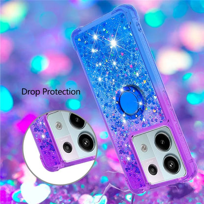 YB Quicksand Series-8 For Xiaomi Redmi Note 13 Pro 5G / Poco X6 5G Kickstand Case Quicksand Phone Cover