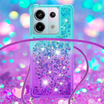 YB Quicksand Series-6 for Xiaomi Redmi Note 13 Pro 5G / Poco X6 5G Phone Case TPU Phone Cover with Lanyard