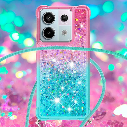YB Quicksand Series-6 for Xiaomi Redmi Note 13 Pro 5G / Poco X6 5G Phone Case TPU Phone Cover with Lanyard