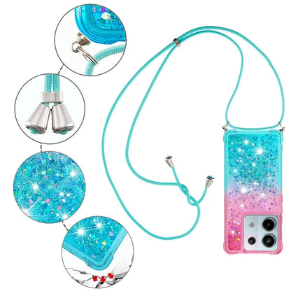 YB Quicksand Series-6 for Xiaomi Redmi Note 13 Pro 5G / Poco X6 5G Phone Case TPU Phone Cover with Lanyard