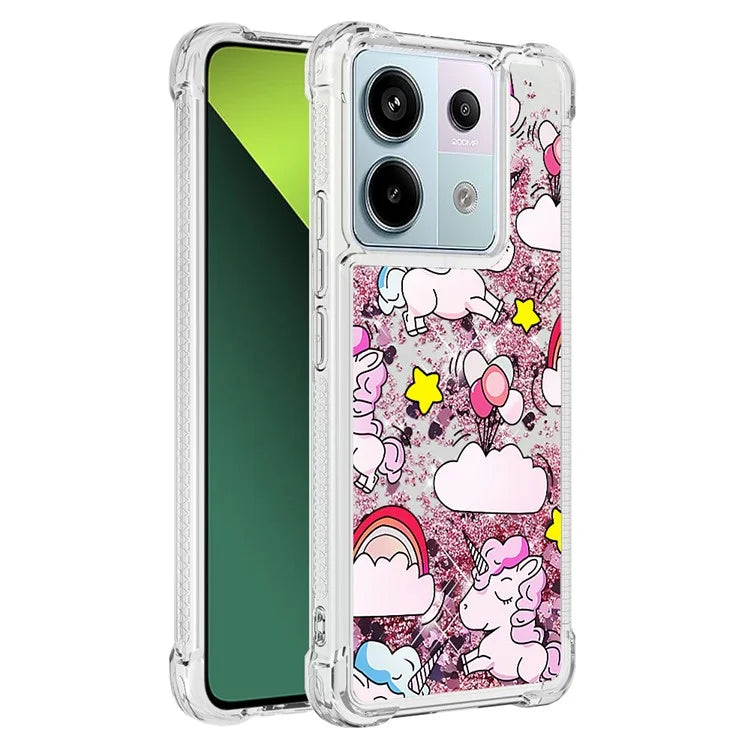 YB Quicksand Series-2 For Xiaomi Redmi Note 13 Pro 5G / Poco X6 5G Quicksand Case Pattern TPU Phone Cover