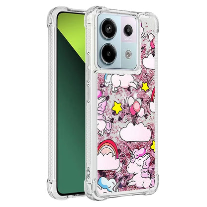 YB Quicksand Series-2 For Xiaomi Redmi Note 13 Pro 5G / Poco X6 5G Quicksand Case Pattern TPU Phone Cover