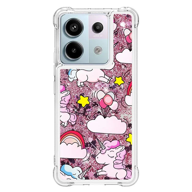 YB Quicksand Series-2 For Xiaomi Redmi Note 13 Pro 5G / Poco X6 5G Quicksand Case Pattern TPU Phone Cover