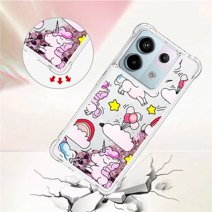 YB Quicksand Series-2 For Xiaomi Redmi Note 13 Pro 5G / Poco X6 5G Quicksand Case Pattern TPU Phone Cover