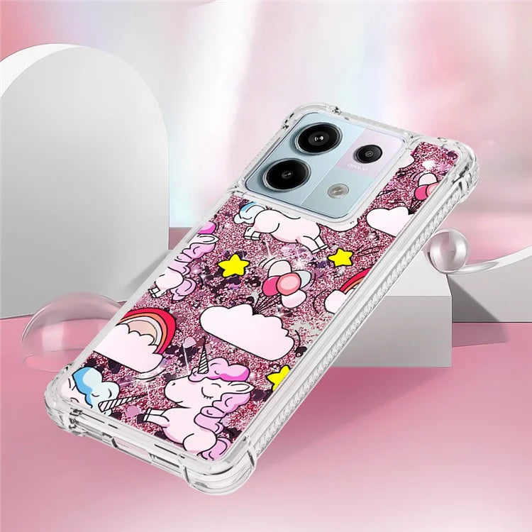 YB Quicksand Series-2 For Xiaomi Redmi Note 13 Pro 5G / Poco X6 5G Quicksand Case Pattern TPU Phone Cover
