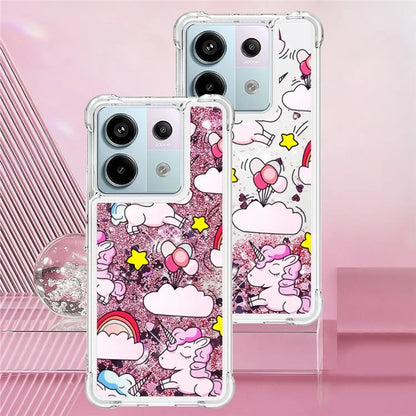 YB Quicksand Series-2 For Xiaomi Redmi Note 13 Pro 5G / Poco X6 5G Quicksand Case Pattern TPU Phone Cover