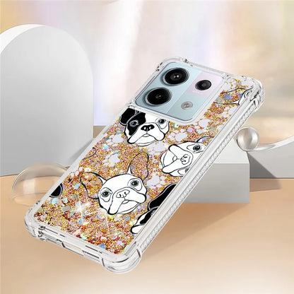 YB Quicksand Series-2 For Xiaomi Redmi Note 13 Pro 5G / Poco X6 5G Quicksand Case Pattern TPU Phone Cover