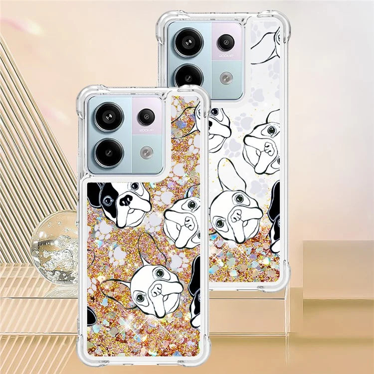 YB Quicksand Series-2 For Xiaomi Redmi Note 13 Pro 5G / Poco X6 5G Quicksand Case Pattern TPU Phone Cover