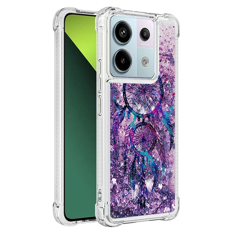 YB Quicksand Series-2 For Xiaomi Redmi Note 13 Pro 5G / Poco X6 5G Quicksand Case Pattern TPU Phone Cover