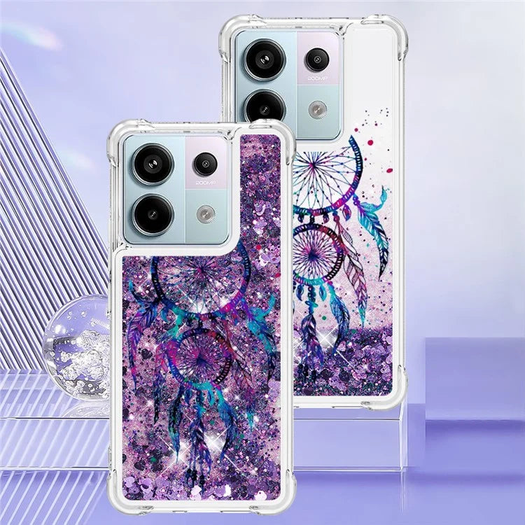YB Quicksand Series-2 For Xiaomi Redmi Note 13 Pro 5G / Poco X6 5G Quicksand Case Pattern TPU Phone Cover