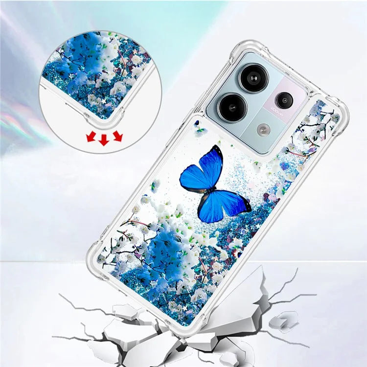 YB Quicksand Series-2 For Xiaomi Redmi Note 13 Pro 5G / Poco X6 5G Quicksand Case Pattern TPU Phone Cover