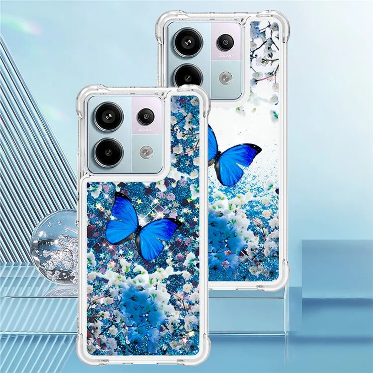 YB Quicksand Series-2 For Xiaomi Redmi Note 13 Pro 5G / Poco X6 5G Quicksand Case Pattern TPU Phone Cover