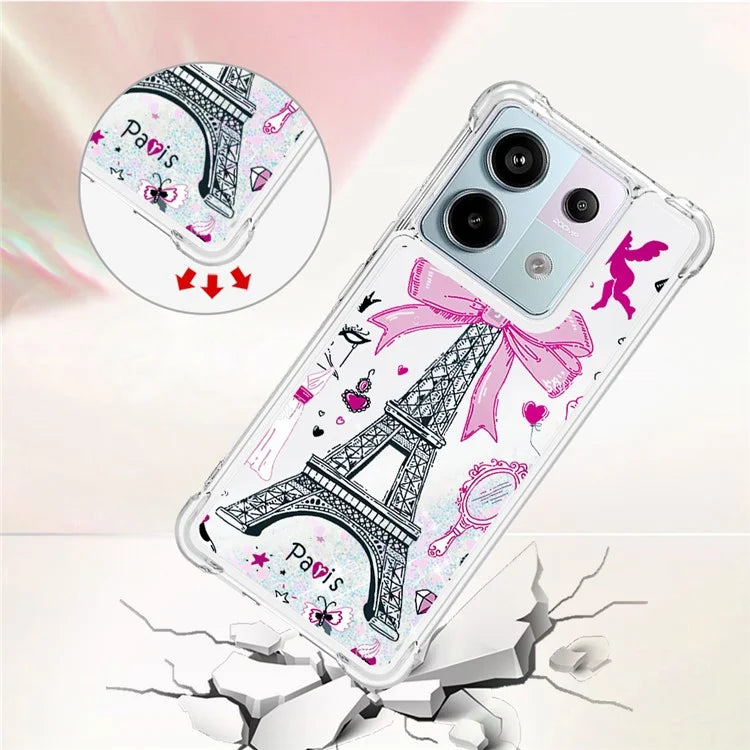 YB Quicksand Series-2 For Xiaomi Redmi Note 13 Pro 5G / Poco X6 5G Quicksand Case Pattern TPU Phone Cover