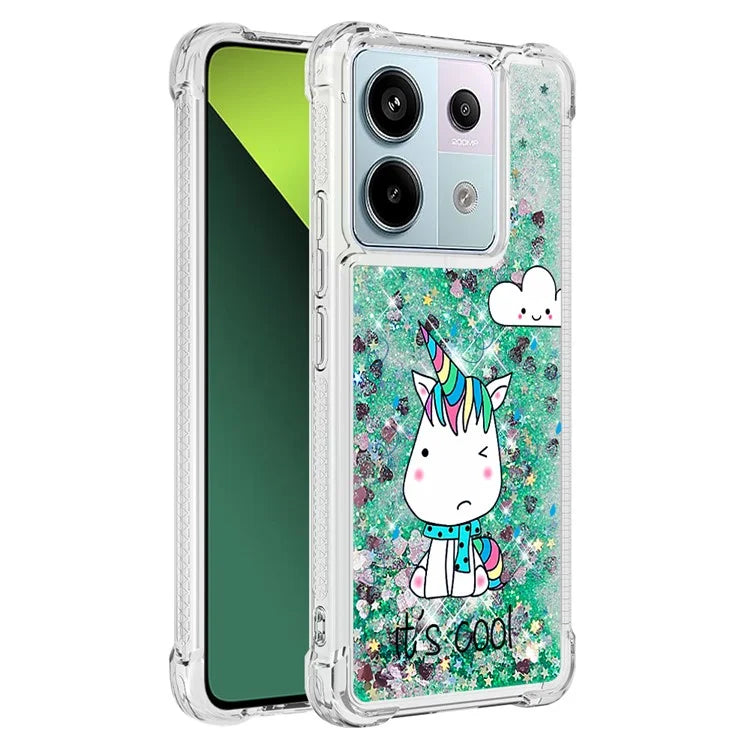 YB Quicksand Series-2 For Xiaomi Redmi Note 13 Pro 5G / Poco X6 5G Quicksand Case Pattern TPU Phone Cover