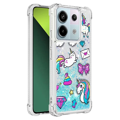 YB Quicksand Series-2 For Xiaomi Redmi Note 13 Pro 5G / Poco X6 5G Quicksand Case Pattern TPU Phone Cover