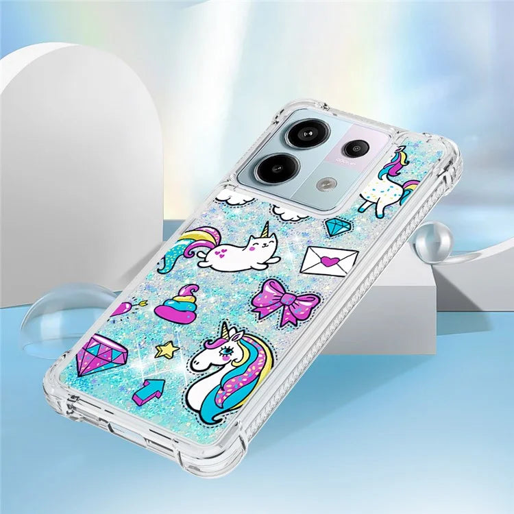 YB Quicksand Series-2 For Xiaomi Redmi Note 13 Pro 5G / Poco X6 5G Quicksand Case Pattern TPU Phone Cover