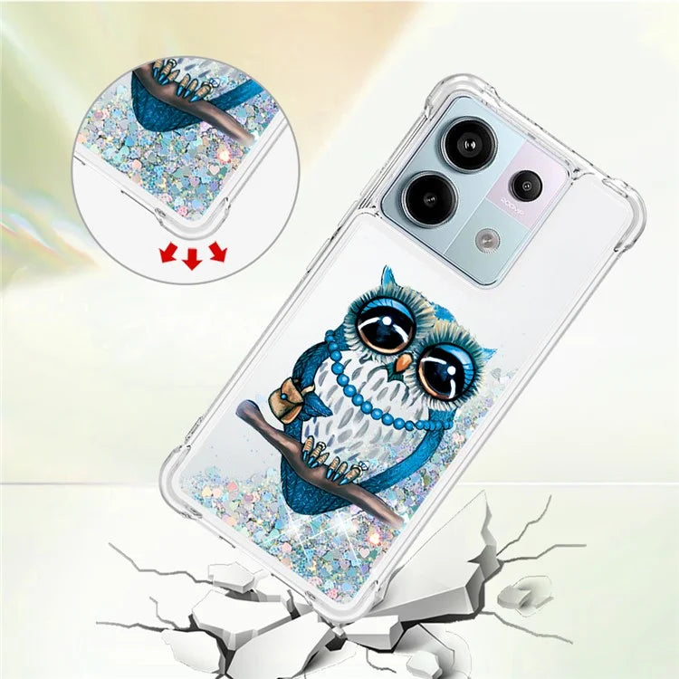 YB Quicksand Series-2 For Xiaomi Redmi Note 13 Pro 5G / Poco X6 5G Quicksand Case Pattern TPU Phone Cover