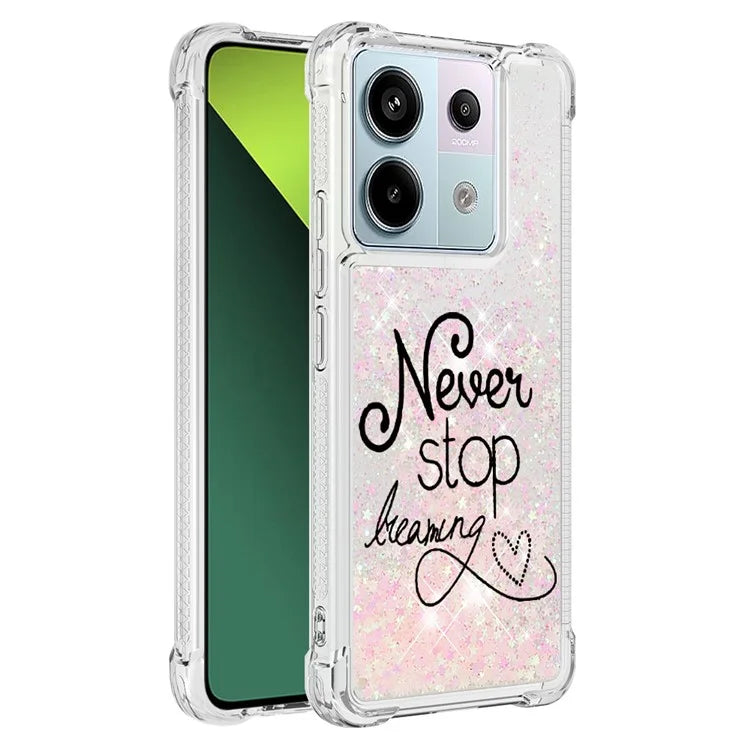 YB Quicksand Series-2 For Xiaomi Redmi Note 13 Pro 5G / Poco X6 5G Quicksand Case Pattern TPU Phone Cover