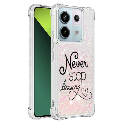 YB Quicksand Series-2 For Xiaomi Redmi Note 13 Pro 5G / Poco X6 5G Quicksand Case Pattern TPU Phone Cover
