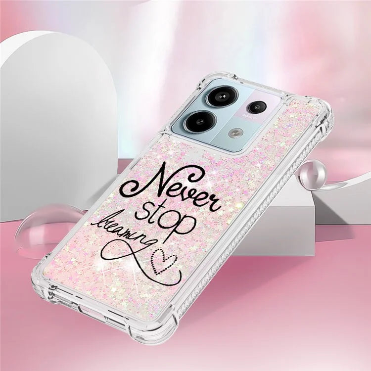 YB Quicksand Series-2 For Xiaomi Redmi Note 13 Pro 5G / Poco X6 5G Quicksand Case Pattern TPU Phone Cover