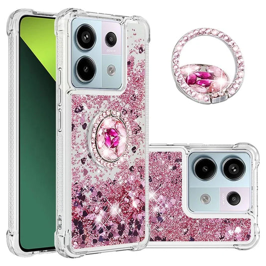 YB Quicksand Series-7 for Xiaomi Redmi Note 13 Pro 5G / Poco X6 5G Case Kickstand TPU Phone Cover