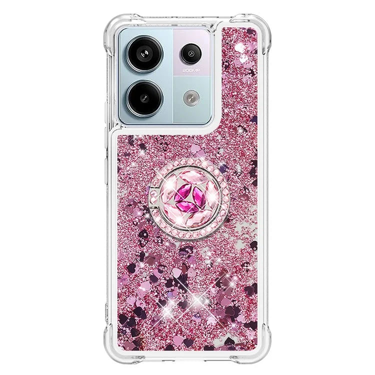 YB Quicksand Series-7 for Xiaomi Redmi Note 13 Pro 5G / Poco X6 5G Case Kickstand TPU Phone Cover