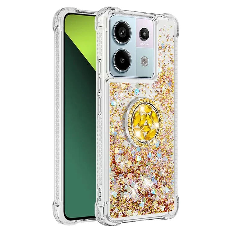 YB Quicksand Series-7 for Xiaomi Redmi Note 13 Pro 5G / Poco X6 5G Case Kickstand TPU Phone Cover