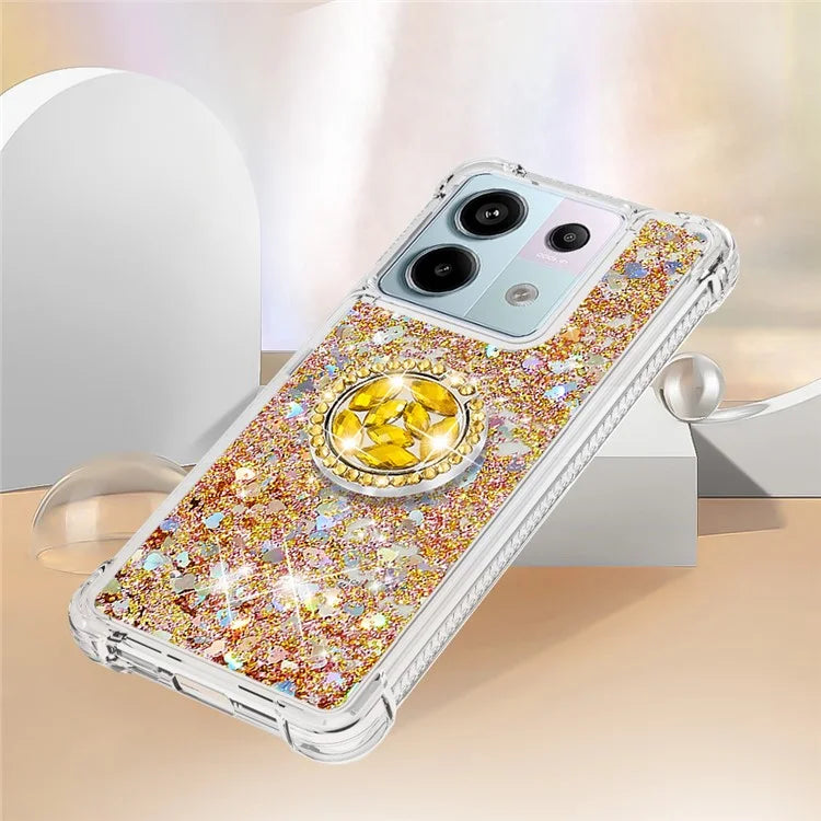 YB Quicksand Series-7 for Xiaomi Redmi Note 13 Pro 5G / Poco X6 5G Case Kickstand TPU Phone Cover