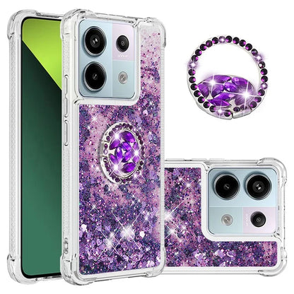 YB Quicksand Series-7 for Xiaomi Redmi Note 13 Pro 5G / Poco X6 5G Case Kickstand TPU Phone Cover