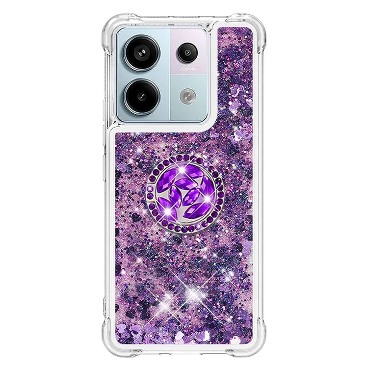 YB Quicksand Series-7 for Xiaomi Redmi Note 13 Pro 5G / Poco X6 5G Case Kickstand TPU Phone Cover